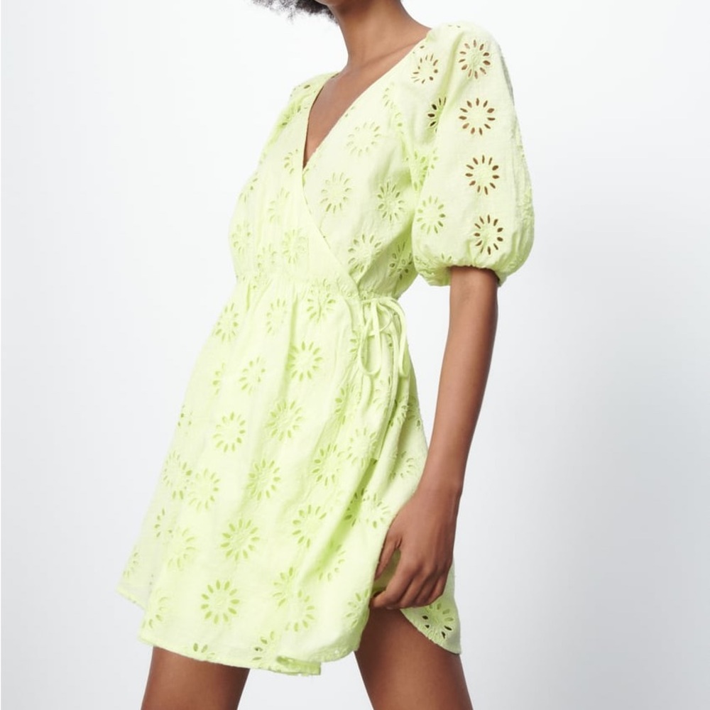 Embroidered mini dress